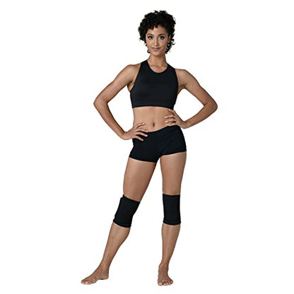 Danz N Motion Cheerleading and Dance Knee Pads - Shock Absorbing Knee Protection - color: Black, size: X-Large