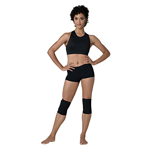 Danz N Motion Cheerleading and Dance Knee Pads - Shock Absorbing Knee Protection - color: Black, size: Medium