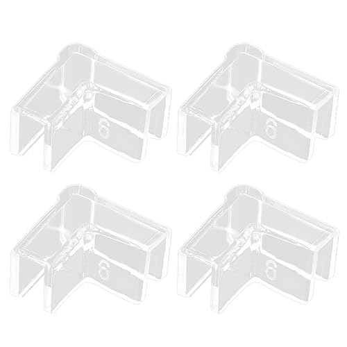 4PCS Fish Edges Protector Clear Fish Tools Clear Aquarium Fish Glass Cover Protector Easy Install - 6mm - size: 6mm