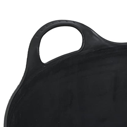 Tuff Stuff Products F12-BK Large 12 Gallon Plastic Outdoor Carry Flex Tub Storage Bin Container Tote Tubs Bucket with Handles, Black