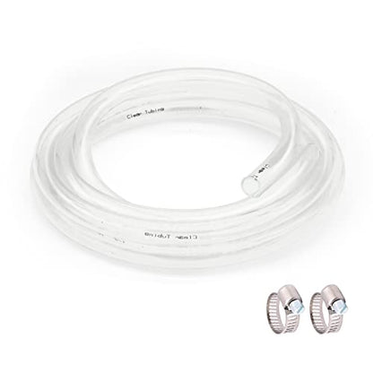 1’’ ID × 1-1/4’’ OD - 25 ft Clear Plastic Vinyl Tubing | Flexible PVC Hose Lightweight Non-Toxic vinyl Tube for Transfer Water Air Oil - size: 1'', style: 25 feet