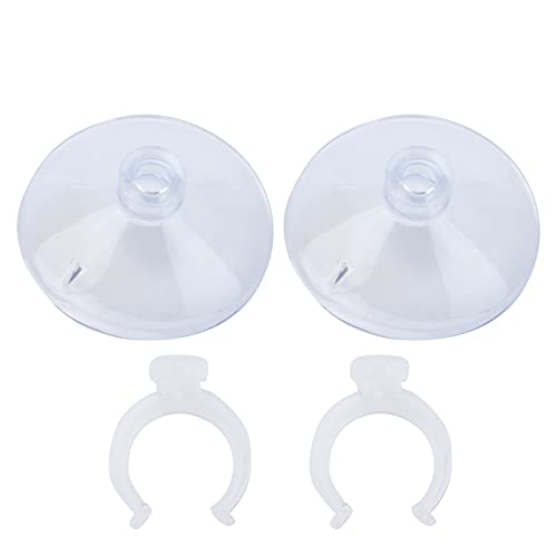 SUNGOOYUE Aquarium Hose Clamp Plastic Suction Cup Air Line Tube Holder for 12 to 16mm Transparent Pipe, 2 Cups 2 Clips, High Temperature Fixture for Fish Tank Tube Routing (Can clamp 16-22mm) - size: Can clamp 16-22mm