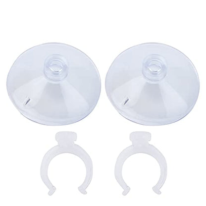 SUNGOOYUE Aquarium Hose Clamp Plastic Suction Cup Air Line Tube Holder for 12 to 16mm Transparent Pipe, 2 Cups 2 Clips, High Temperature Fixture for Fish Tank Tube Routing (Can clamp 16-22mm) - size: Can clamp 16-22mm