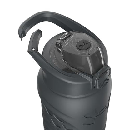 Under Armour 24Oz Stainless Steel Water Bottle, Insulated, Carabiner Easy Carry Hook, Leak Proof, Kids & Adults, All Sports, Gym - color: Slate Gray