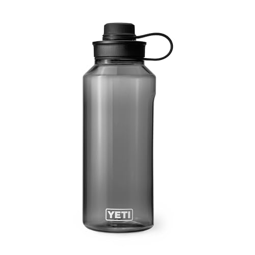 YETI Yonder Water Bottle with Yonder Tether Cap, Lightweight, Leakproof and BPA-Free - color: Charcoal, size: 50 Ounces