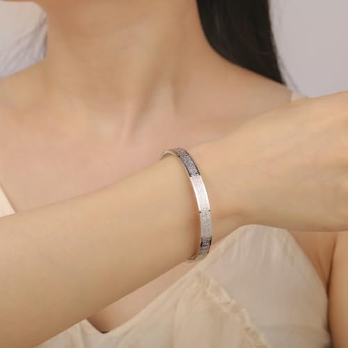 VASSAGO Islamic Gifts Ayatul Kursi Bracelet for Women Men Muslim Quran Allah Openable Bangles Ayatul Kursi Arabic Calligraphy Cuff Bracelet Islam Islamic Jewelry Eid Gifts - color: silver ayatul kursi bracelet