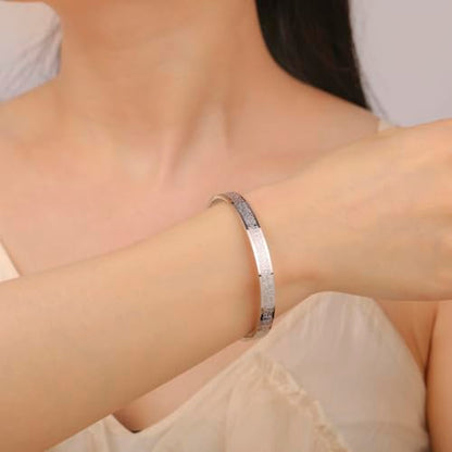 VASSAGO Islamic Gifts Ayatul Kursi Bracelet for Women Men Muslim Quran Allah Openable Bangles Ayatul Kursi Arabic Calligraphy Cuff Bracelet Islam Islamic Jewelry Eid Gifts - color: silver ayatul kursi bracelet