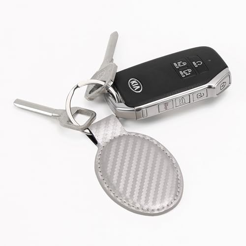 LaserGram Oval Keychain, Allah 1, Personalized Engraving Included (Carbon Fiber Silver) - color: Carbon Fiber Silver