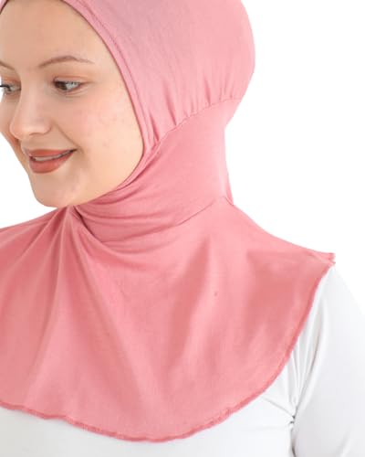 Prien Sport Hijab For Women, Muslim Head Scarf, Flexible Turban Girls, Chic Islamic Wear For Gym, Neck Collar Bonnet Viscose - color: Dusty Rose