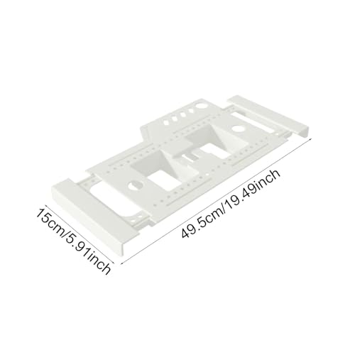 Fish Tank Shelf Storage Rack Tool Holder Accessory Organizer Easy to Install for Aquarium Fans Bedroom Office Environment, White