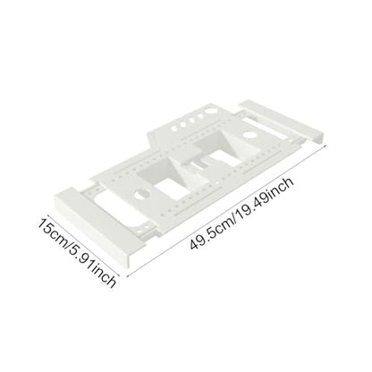 Fish Tank Shelf Storage Rack Tool Holder Accessory Organizer Easy to Install for Aquarium Fans Bedroom Office Environment, White