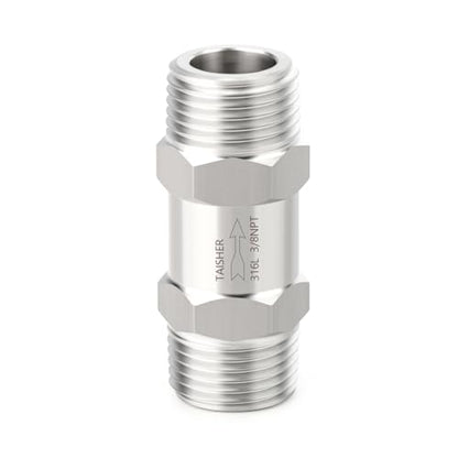 1PCS 316L Stainless Steel 3/8" NPT Male Check Valve,Backflow Prevention,One Way Non-Return Check Valves - size: 3/8" MNPT
