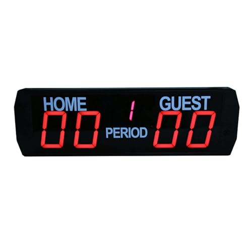 Electronic Indoor Scoreboard, Clearly Visible, LED Electronic Indoor Basketball Game Scoreboard, Volleyball Game Infrared Remote Control Desktop Scoreboard,Black