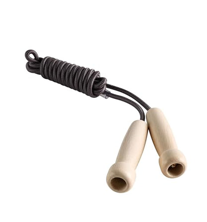 8.8 Feet Jump Rope for Women Men Kids Wooden Handle Jumping Ropes - color: Grey