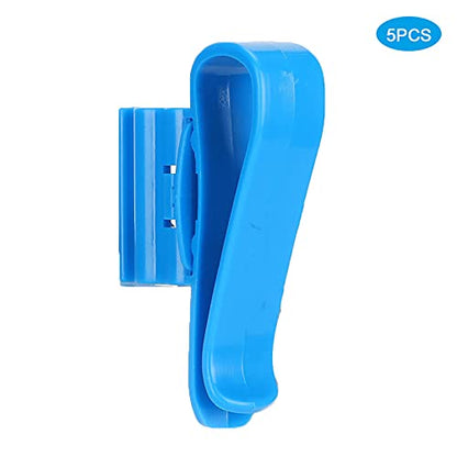 5PCS Aquarium Water Pipe Fixing Clip Fish Tank Mounting Clip Water Pipe Hose Holder Water Change Tool Holder Clip Multifunction Adjustable Clamp for Fish Tank Aquarium (Blue) - color: Blue