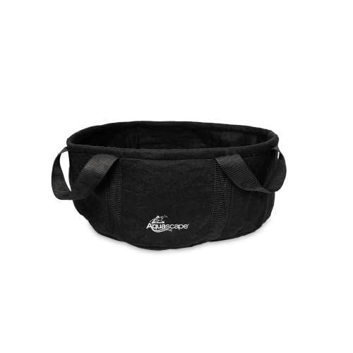 Aquascape Heavy Duty Aquatic Plant Pot with Handles, Non-Woven Geotextile, 16 inch Dia (40.6 cm), Black 47004 - size: 16 Inch Dia.