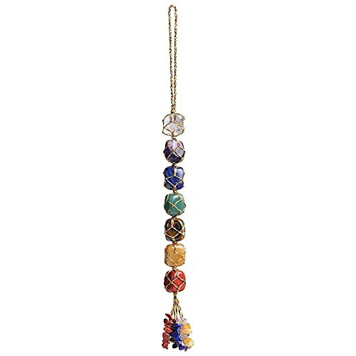 Handmade Hanging Ornaments Colorful Thread 7 Chakra Stones for Home Decoration Feng Shui Ornament - color: A-style 9