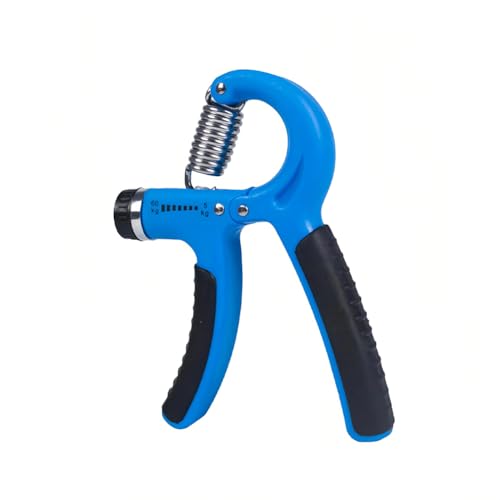 Adjustable Grip Strength Trainer, Blue Hand Gripper for Muscle Building, Ergonomic Hand Exerciser for Rock Climbers