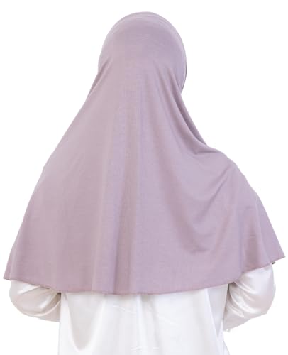 Prien Ready Hijab For Women, One Piece Muslim Instant Turban, Easy To Wear Long Head Scarf, Turkish Islamic Clothes For Abaya - color: Light Mink