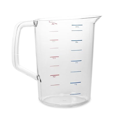 Rubbermaid Commercial Products Bouncer Clear Measuring Cup, 16-Cup/4-Quart, Clear, Strong Food Grade, Easy Read for Liquid/Dry Ingredients, for Home/Professional Kitchen - size: 4 Qt