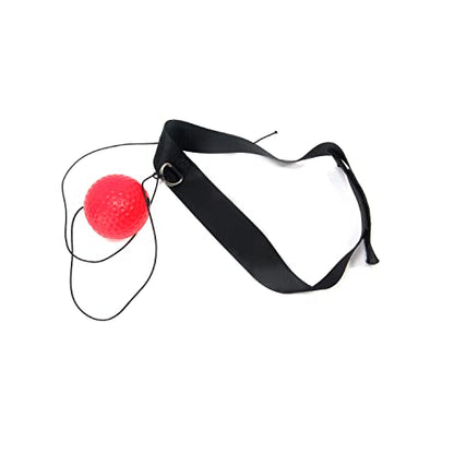 1 PU Leather Double End Boxing Punching Bag and 1 Boxing Reflex Ball with Headband