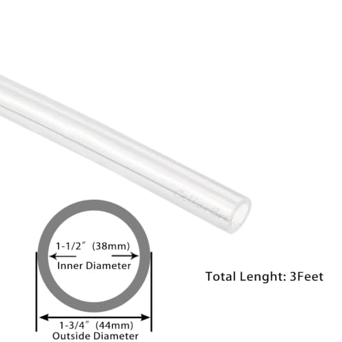 Silicone Tubing Food Grade 1-1/2"ID x 1-3/4"OD 3 Feet Length Pure Silicone Hose Tube for Home Brewing, Beer Line, Kegerator, Wine Making - size: 1-1/2" ID x 1-3/4" OD, style: 3 Feet
