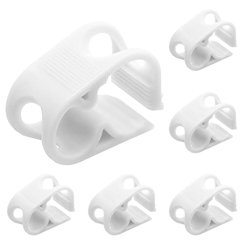 Murtenze Siphon Hose Clamp, White, 6Pcs | Flow Control Clamp, Adjustable Tube Clamp, Plastic Tubing Clamps - color: White