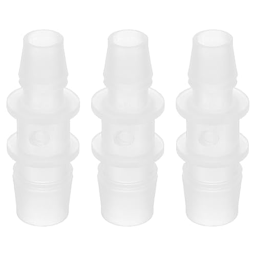 PATIKIL Hose Barb Reducer, 3 Pcs 1/2" to 3/8" Hose ID Connectors Joint Plastic Pipe Fitting Splicer Mender Union Adapter for Air Water Fuel Gas Aquarium, White - size: 1/2" to 3/8"
