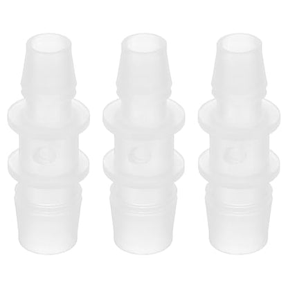 PATIKIL Hose Barb Reducer, 3 Pcs 1/2" to 3/8" Hose ID Connectors Joint Plastic Pipe Fitting Splicer Mender Union Adapter for Air Water Fuel Gas Aquarium, White - size: 1/2" to 3/8"