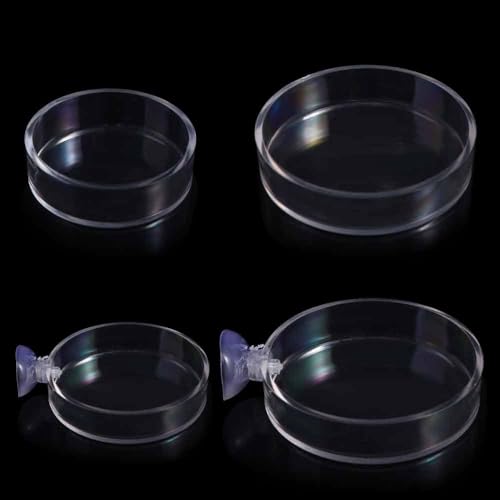 Shrimp Food Box, Round/Square Practical Fish Feeding Bowl, Acrylic Transparent Aquarium Accessories Fish Feeding Dish Shrimp Food Feeding Circle(A) - style: A