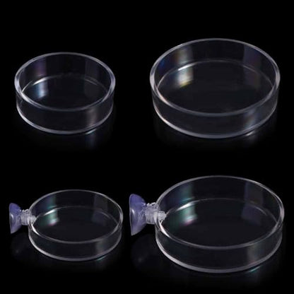 Shrimp Food Box, Round/Square Practical Fish Feeding Bowl, Acrylic Transparent Aquarium Accessories Fish Feeding Dish Shrimp Food Feeding Circle(A) - style: A