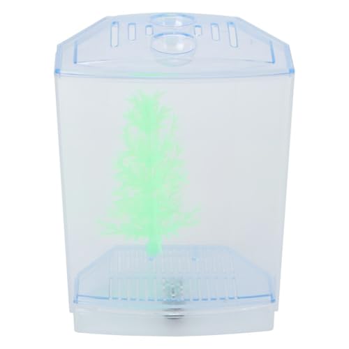Mini Fish Breeding Box Acrylic Isolation Tank with Dirt Groove for Aquarium Fish Observation and Protection (Single) - size: Single