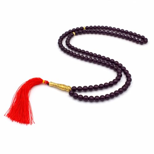 Mandala Crafts Tasbih Islamic Rosary Muslim Prayer Beads - style: Purple Glass