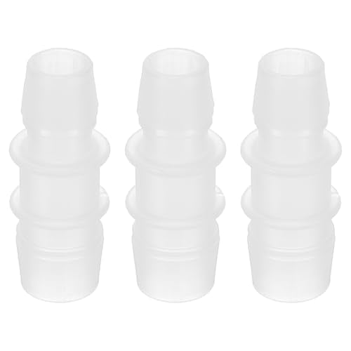 PATIKIL Hose Barb Reducer, 3 Pcs 5/8" to 1/2" Hose ID Connectors Joint Plastic Pipe Fitting Splicer Mender Union Adapter for Air Water Fuel Gas Aquarium, White - size: 5/8" to 1/2"