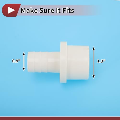 Plastic Hose Barb Fitting 1-1/4" x 25/32" Barb OD Straight Through Pipe Connector White 5 Pcs - color: White, size: 1-1/4" x 25/32" OD
