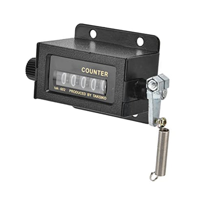5 Digit Mechanical Tally Counter – Resettable Hand-Pull Stroke Counter with Clear Glass Mirror Display for Industrial Counting, Printing Counting & Sports Score Tracking