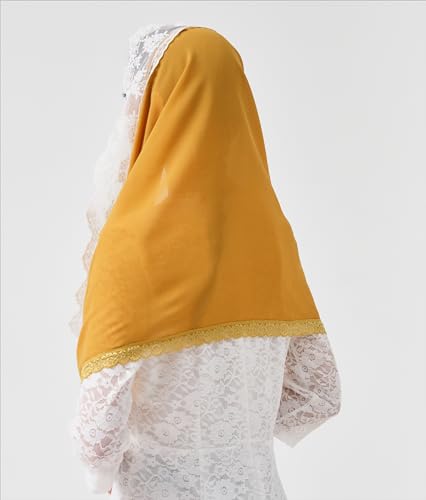 Leimandy Infinity Chapel Veil Hijab Scarf Head Wrap for Muslim V96 - color: Golden