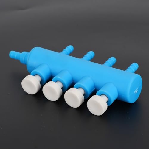 2Pcs 4mm Adapter Connector Plastic Distributor Aquarium Air Pump Splitter for Fish Tank Oxygen Tubing(4 Way) - style: 4 Way