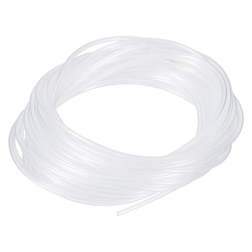 METALLIXITY Silicon Tubing(1/16" ID x 1/8" OD x 16Ft), Pure Silicone Hoses High Temp - for Printer, Hot Water Dispenser, Engine, Brewing, Fish Tank Air Pump, Pump Transfer, Clear - size: 1/16" IDx1/8" OD, style: 16 Feet