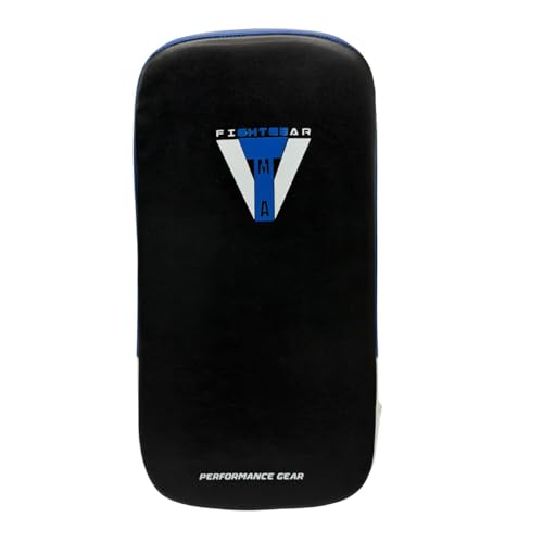 TMA Muay Thai Pad for Training, Curved Kickboxing Kicking Strike Shield, Coaching Kick Boxing, MMA, Martial Arts, Karate, Taekwondo, Punching, Foot and Elbow Target (1 Pcs Sold AS Single) - color: Blue/Black