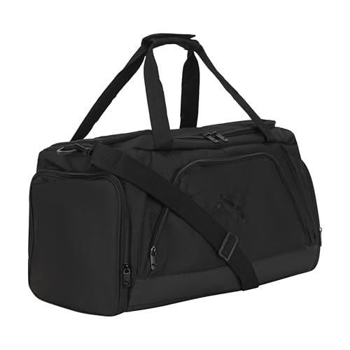 PUMA unisex-adult Accelerator Duffel Bag with Removable Strap & Shoe Pocket - color: Black