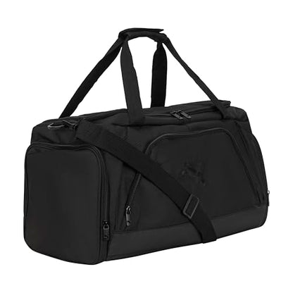 PUMA unisex-adult Accelerator Duffel Bag with Removable Strap & Shoe Pocket - color: Black