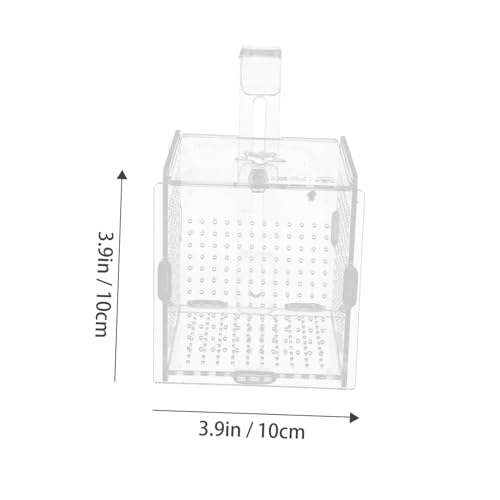 Toddmomy 1set Fish Tank Isolation Box Cups and Hook Acrylic Breeding Holder for Safe Fish Separation Design for Easy Installation and Cleaning