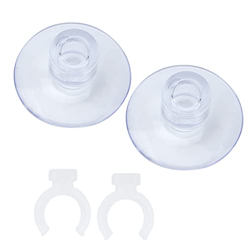 SUNGOOYUE Aquarium Hose Clamp Plastic Suction Cup Air Line Tube Holder for 12 to 16mm Transparent Pipe, 2 Cups 2 Clips, High Temperature Fixture for Fish Tank Tube Routing (Can clamp 12-16mm) - size: Can clamp 12-16mm