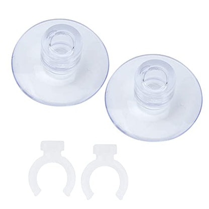 SUNGOOYUE Aquarium Hose Clamp Plastic Suction Cup Air Line Tube Holder for 12 to 16mm Transparent Pipe, 2 Cups 2 Clips, High Temperature Fixture for Fish Tank Tube Routing (Can clamp 12-16mm) - size: Can clamp 12-16mm
