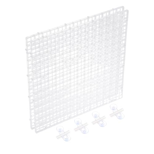 uxcell 2Pcs Aquarium Fish Tank Divider, 12x12 Inch Plastic Egg Crate Light Diffuser Grid Filter Bottom Partition Separator with Sucker Clips and Suction Cups for Aquarium, Clear - color: Clear, size: 12x12 Inch