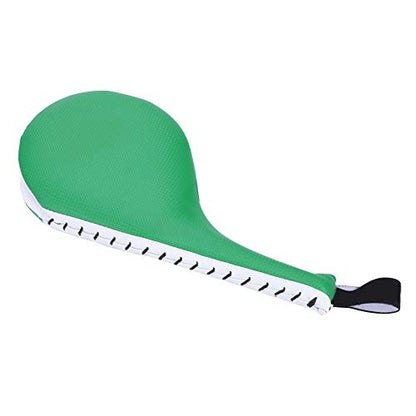 RiToEasysports Taekwondo Kick Pad, PU Leather Target Pad with High Dense Sponge 14.8 X 7.1 X 2.4 in, Shock Absorption Solid Stitching for Children Home Gym Martial Arts Training - color: Green