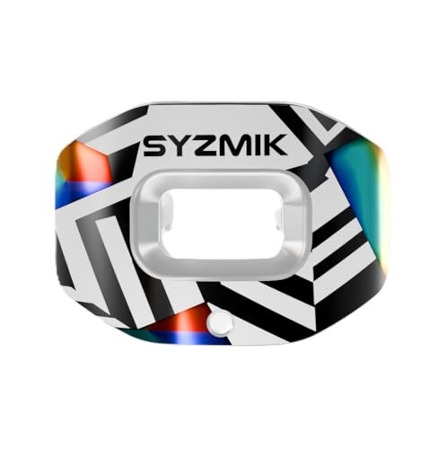 X0 Football Mouthguard – Lip Guard - Dazzle Camo Futuristic – Shock Absorbing – One Size Fits Most - color: X0 - Dazzle Camo Future