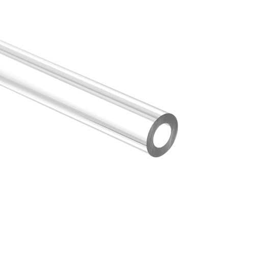 uxcell Clear Rigid Tubing 6mm(1/4") ID x 12mm(0.47") OD x 1Ft Length Round Plastic Polycarbonate Tube - size: 6mmx12mm