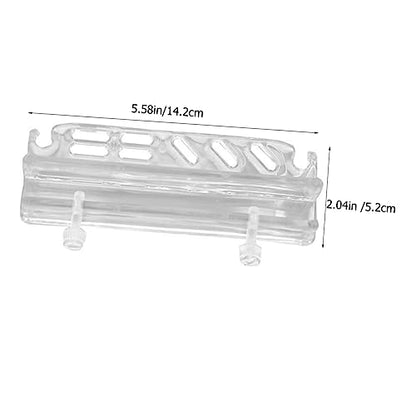 Aquarium Tool Holder Wall-Mounted Organizer for Fish Tank Cleaning Tools Transparent Acrylic Storage Rack for Scissors Tweezers and Tongs Compact Design for Easy Access